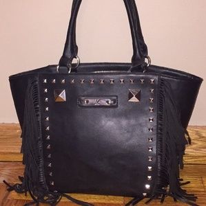 NWOT VINTAGE Black VERSACE 19.69 Fringe Bag